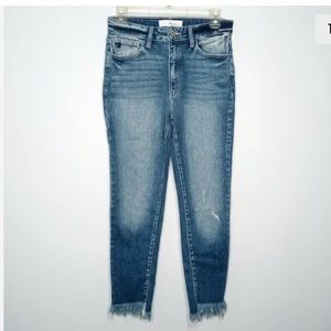 Kancan fringe hem skinny jeans size 28